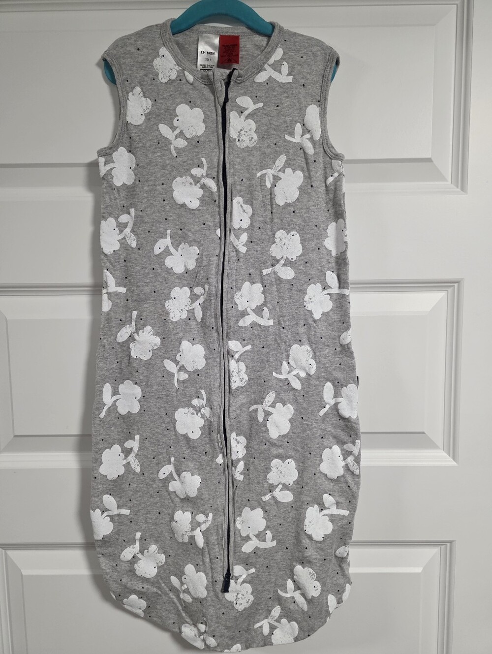 Bonds Heathered Grey Floral Sleepsack